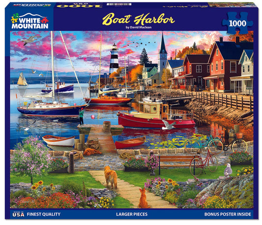 Boat Harbor (2109pz) - 1000 Piece Jigsaw Puzzle