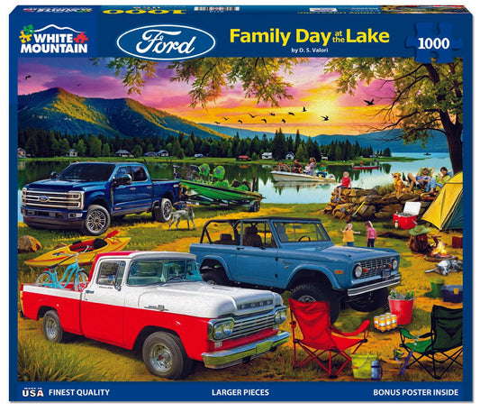 Family Day At The Lake-Ford (2112pz) - 1000 Piece Jigsaw Puzzle