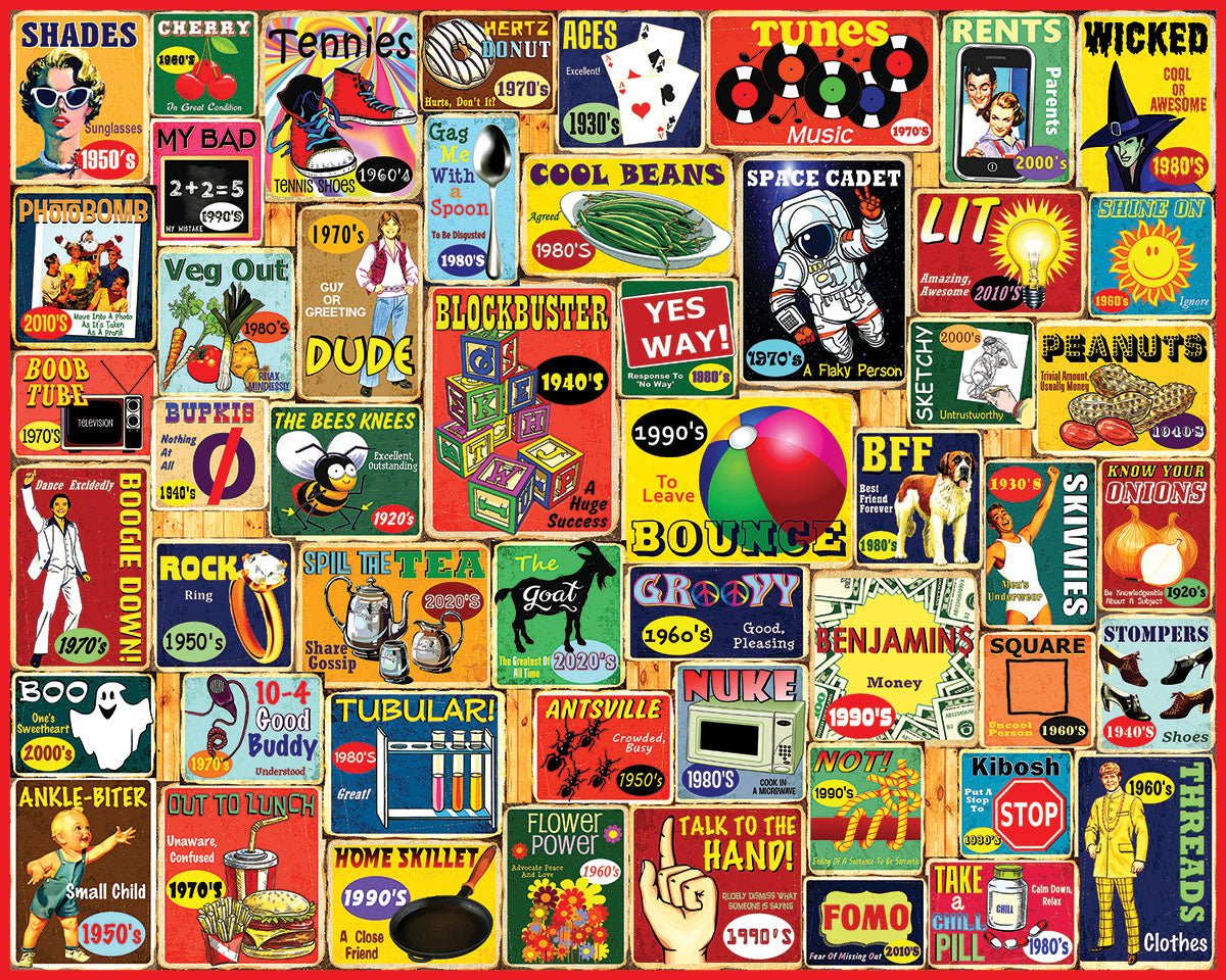 Slang We Used (1885pz) - 1000 Piece Jigsaw Puzzle