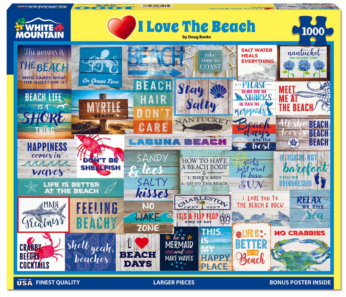 I Love The Beach (2073pz) - 1000 Piece Jigsaw Puzzle